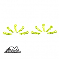 Small body clip 1/10 - Fluorescent yellow (10)