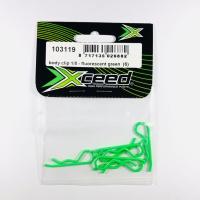 Xceed Body Clip 1/8 - Fluorescent Green (6)