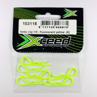 Xceed Body Clip 1/8 - Fluorescent Yellow (6)